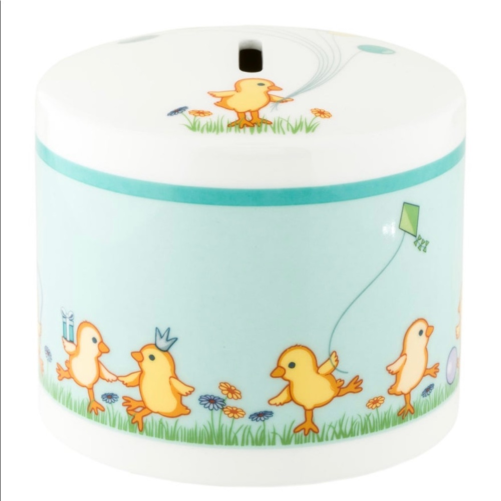 Vintage Tiffany & Co Chicks Themed Ceramic Savings Bank